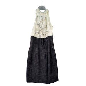 Iz Byer Womens Halter Dress With Ruffle Detail & Side Zipper Size 5